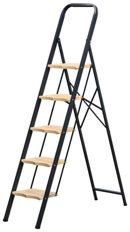 Стремянка c широкими пластиковыми ступенями MKP 805