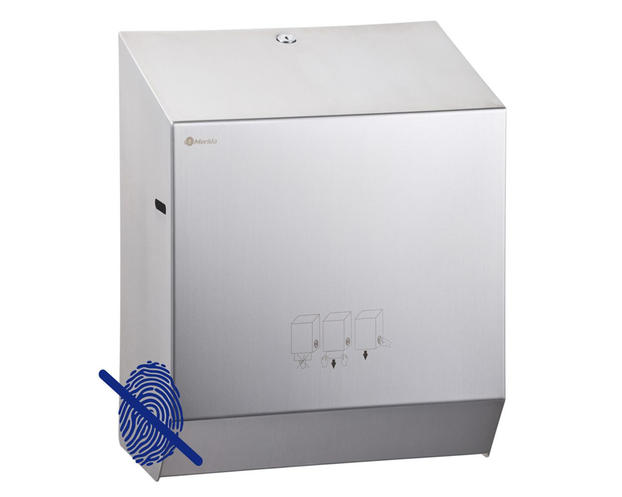 CSM372 STELLA Anti-FingerPrint AUTOMATIC MAXI механический диспенсер для бумажных полотенец в рулонах, матовая сталь с покрытием AFP Merida 