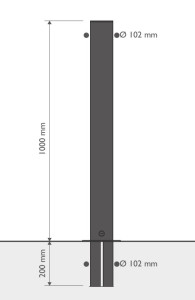 Стальной столб боллард