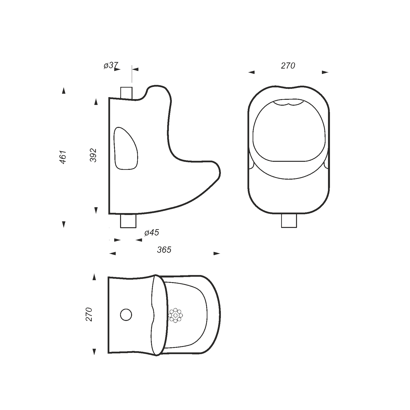 LOVSLUR03 Писсуар Kiss SANITA LUXE  - Вид №3