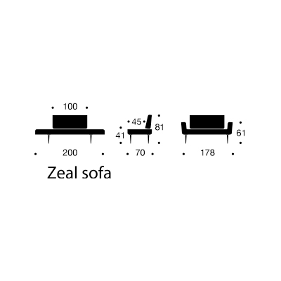 Кушетка Zeal с подушкой и ножками Bow из лакированного дуба, светло-голубая Innovation Living ZEAL552 - Вид №5