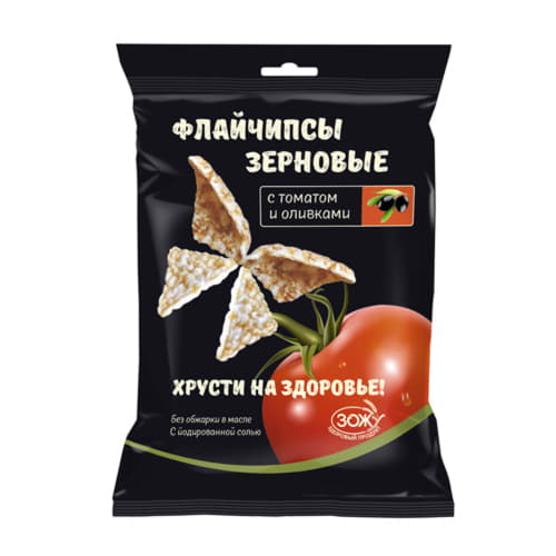 Флайчипсы зерновые с томатом и оливками 40 г Santreyd 13131