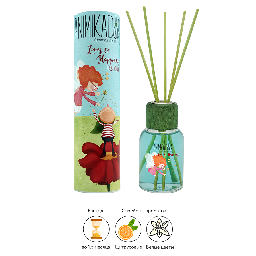 MK050HDAMGB Диффузор ароматический , animikados, love & happiness, 50 мл Ambientair  - Вид №1