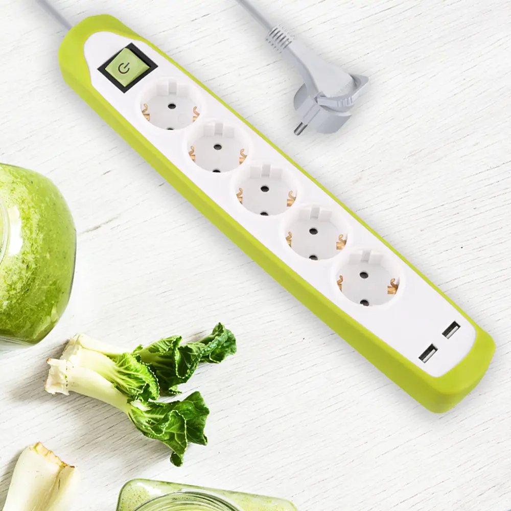 Удлинитель Electraline с 5 розетками и USB-портами для современного дома 89380142 STLM-1501383