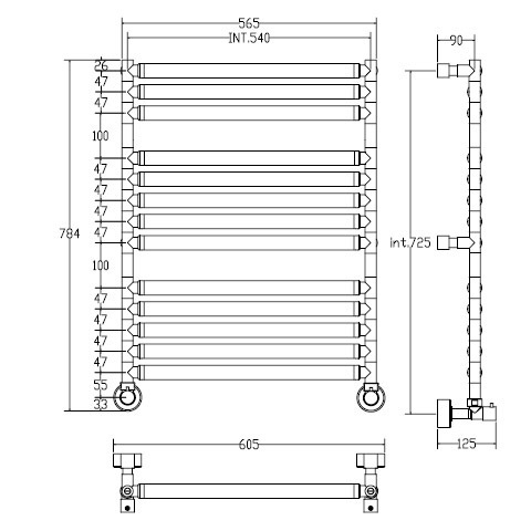 2-464 полотенцесушитель  SERENO Collection  Margaroli Santreyd 22140 - Вид №2