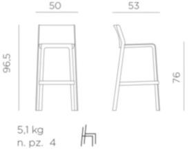 Nardi Высокий табурет из стекловолокна Trill sun-id-1346480 - Вид №7