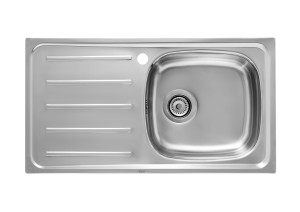 A870F40901 Мойка из нержавеющей стали с одной чашей и сливом слева ROCA J