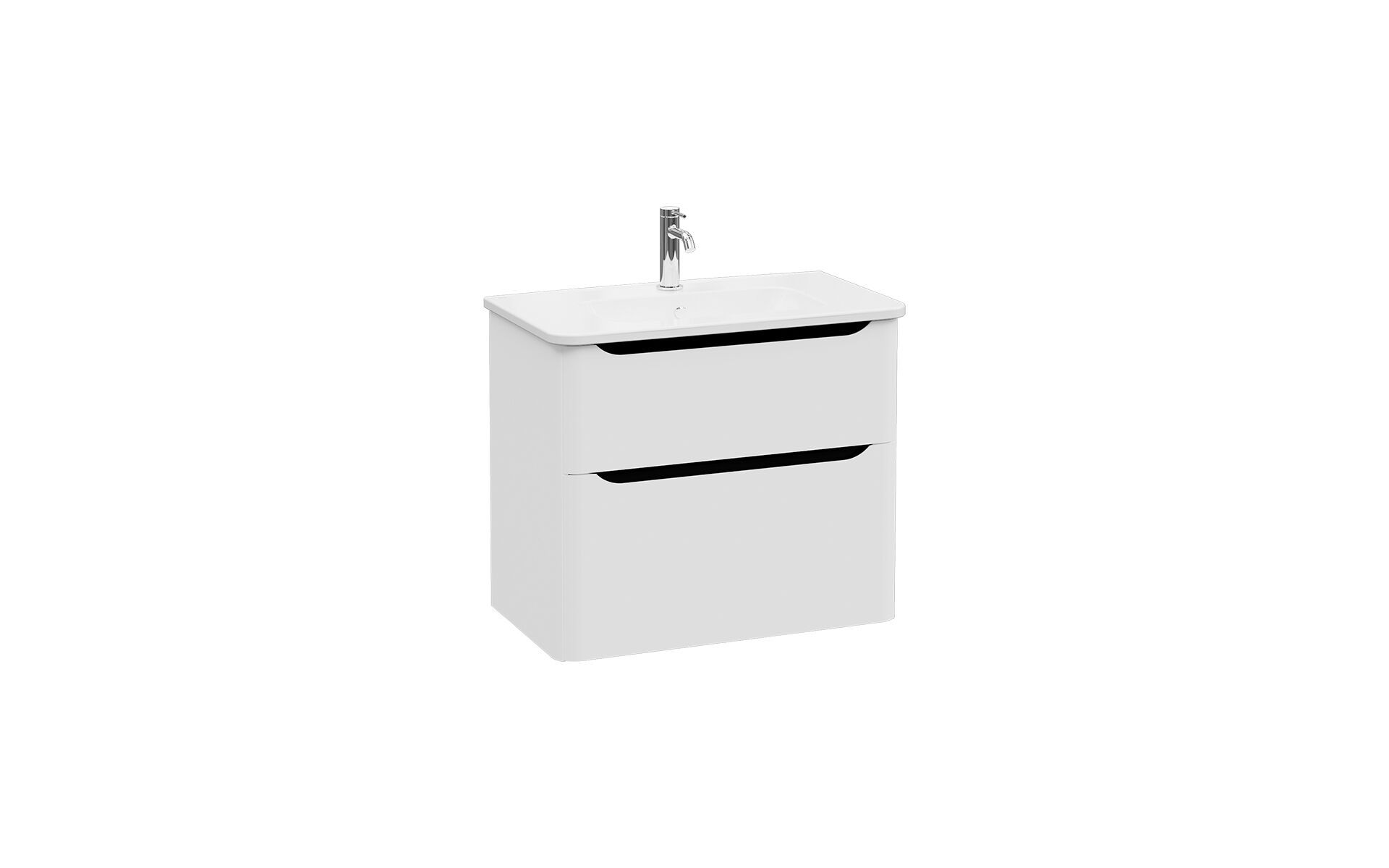 Подвесной шкаф для умывальника со встроенной раковиной VitrA Bathrooms Integra Round ARCH-00130433 - Вид №6