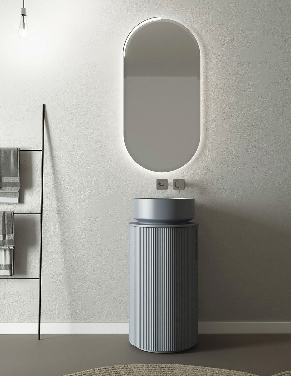 Деревянный напольный шкаф с одной раковиной с дверцами LEGNOBAGNO Re-Stretch ARCH-00129643 - Вид №1