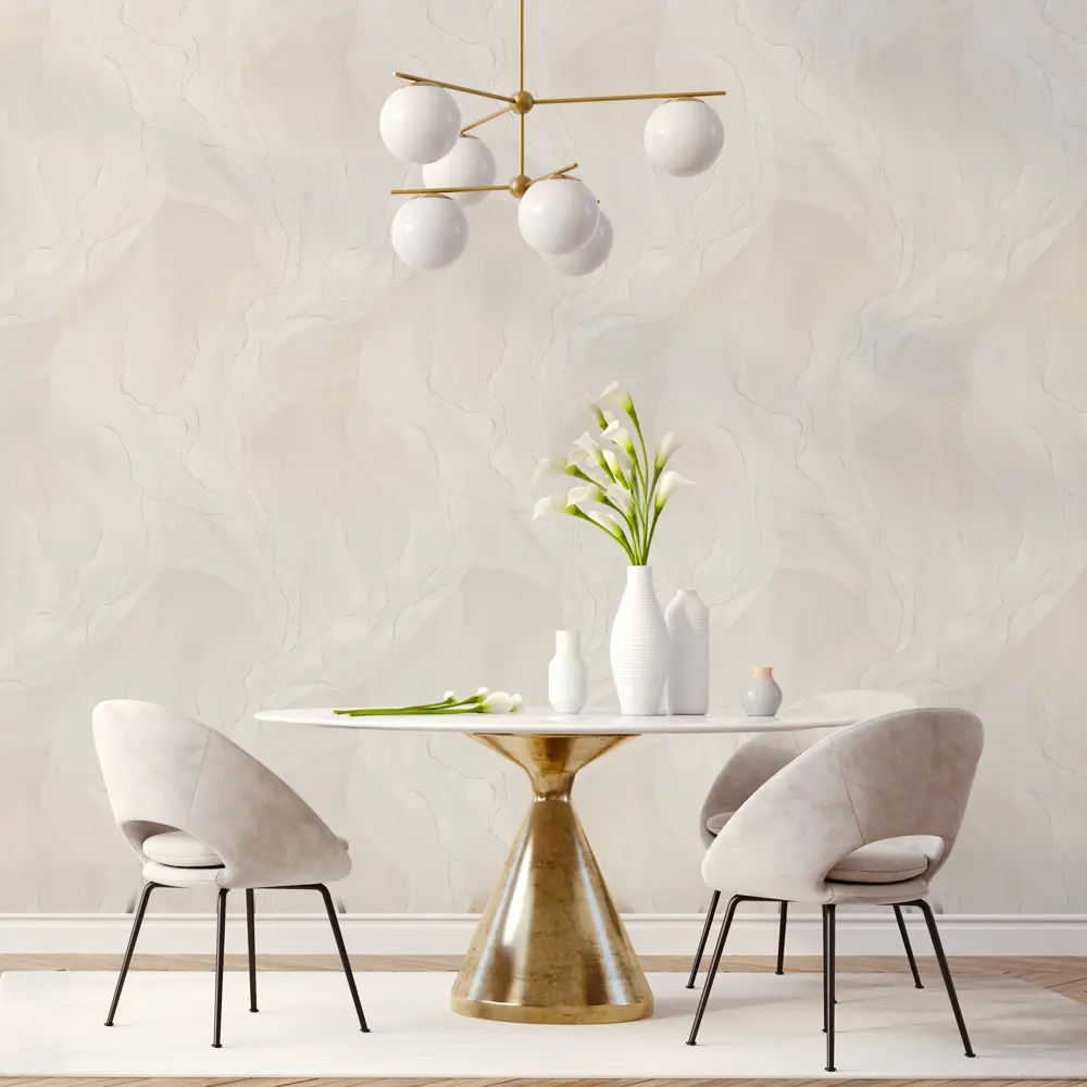 Флизелиновые обои OVK Design Идиллия бежевые с абстрактным рисунком 89440776 STLM-1580431 - Вид №5