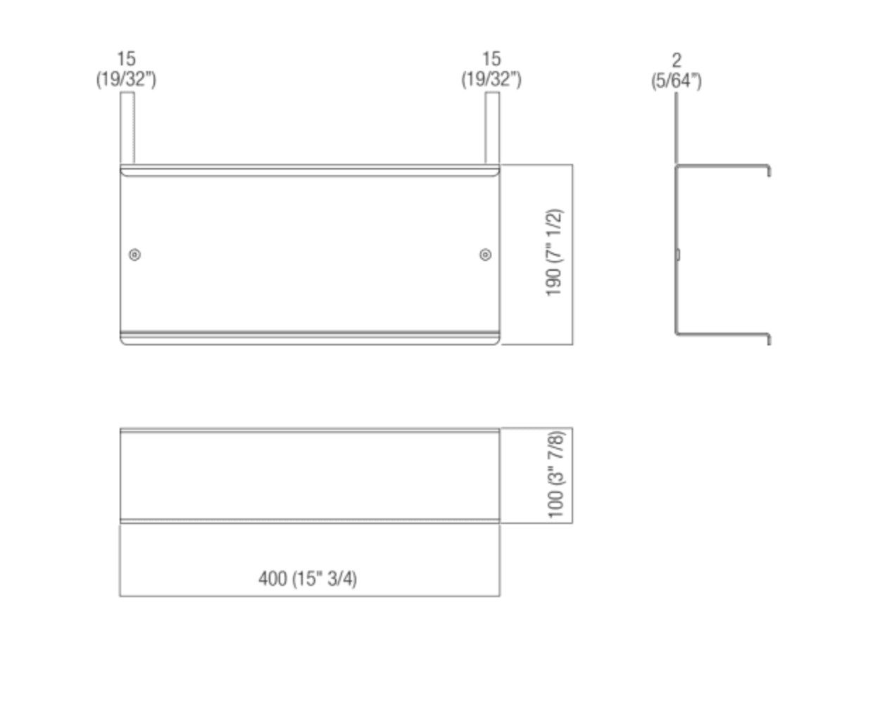 Полка для ванной из нержавеющей стали Agape Mach 2 ARCH-00148922 - Вид №4