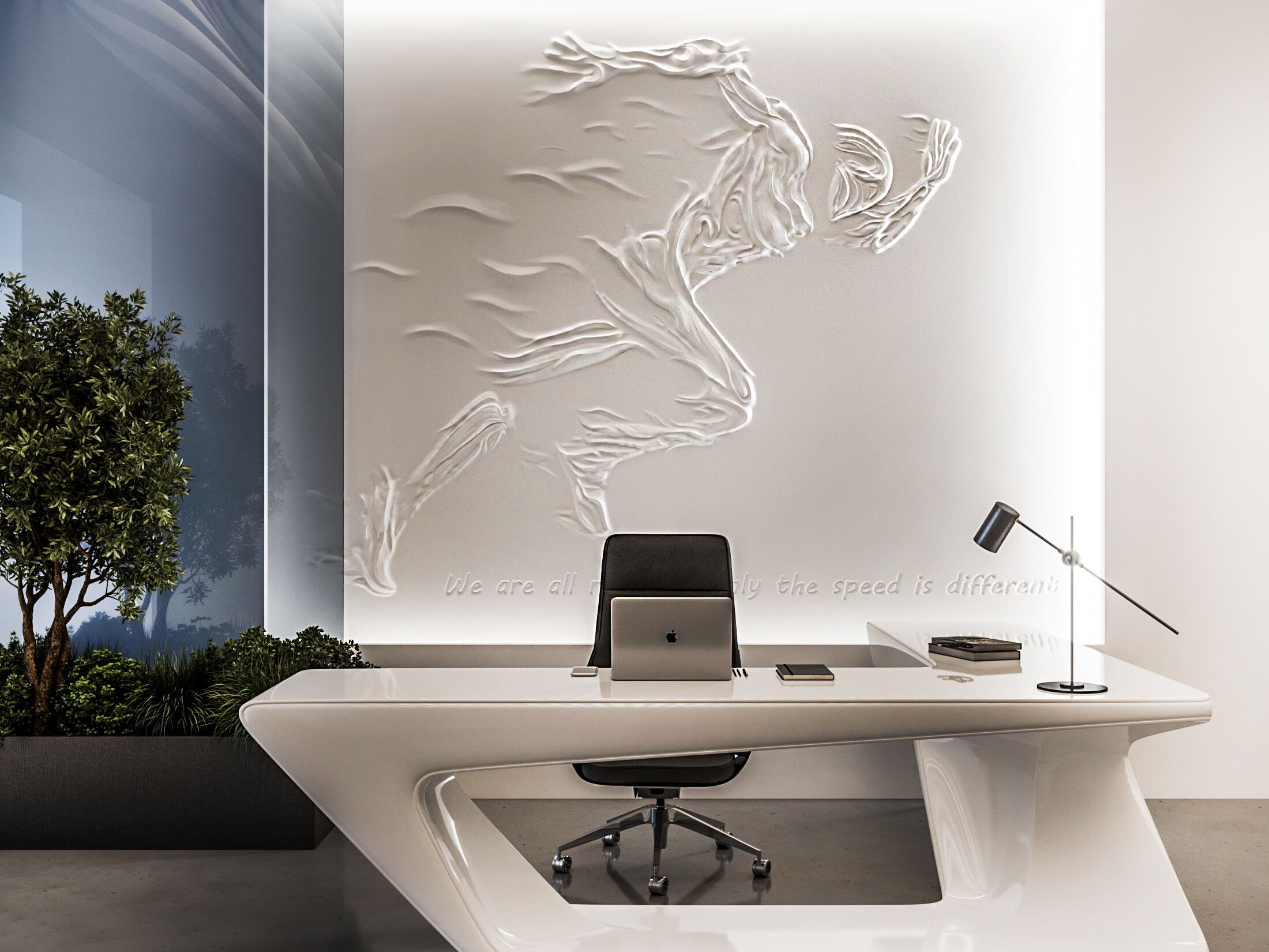 Трехмерная декоративная гипсовая панель WallDeco RUNNER ARCH-00105718