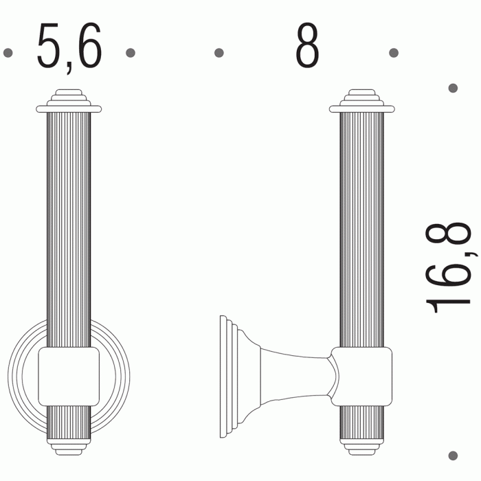 B3390 HPS Держатель запасного рулона бумаги (золото) COLOMBO HERMITAGE Colombo Design - Вид №1