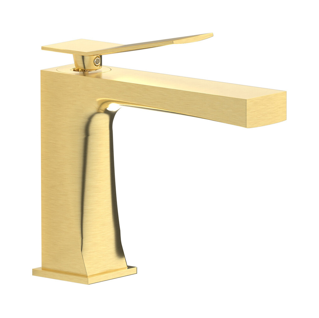 Смеситель для раковины на 1 отверстие в комплекте с донным клапаном WE ARE IB wa200sr Brushed Pale Gold Wave