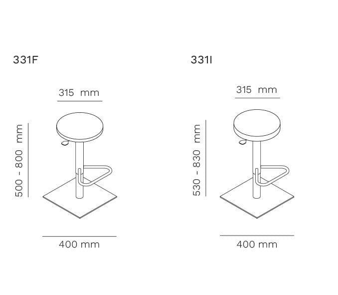 Регулируемая высота табурета с подставкой для ног Mara Easy ARCH-00031076 - Вид №2
