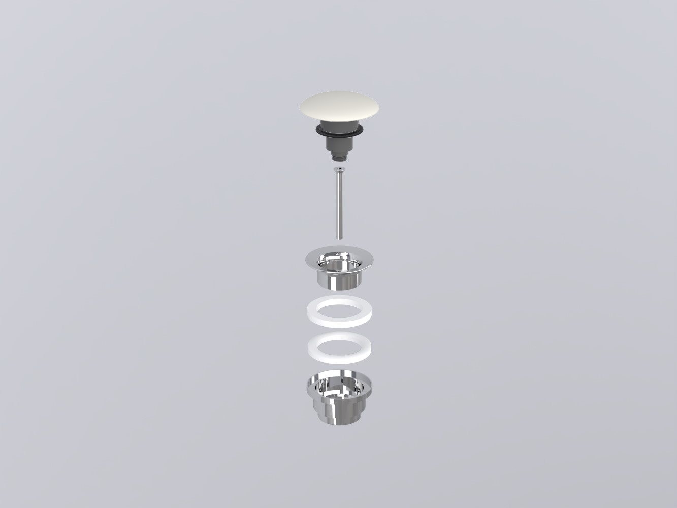 PIL01-TL Универсальный донный клапан click/clack хром с керамической крышкой cielo Запасные части и аксессуары Ceramica Cielo