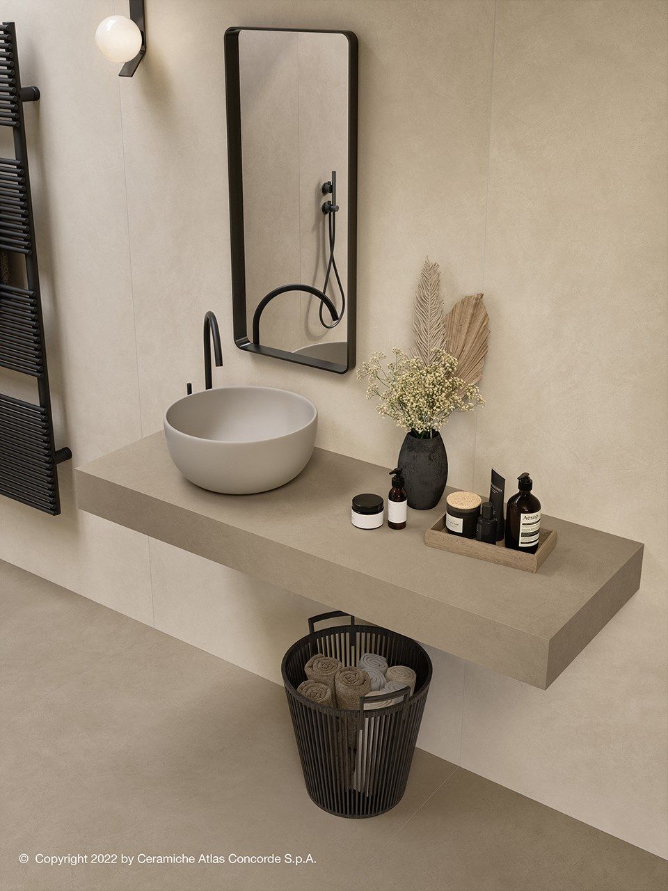 Столешница из керамогранита для одиночного бассейна Atlas Concorde Habitat Contract ARCH-00150491 - Вид №4