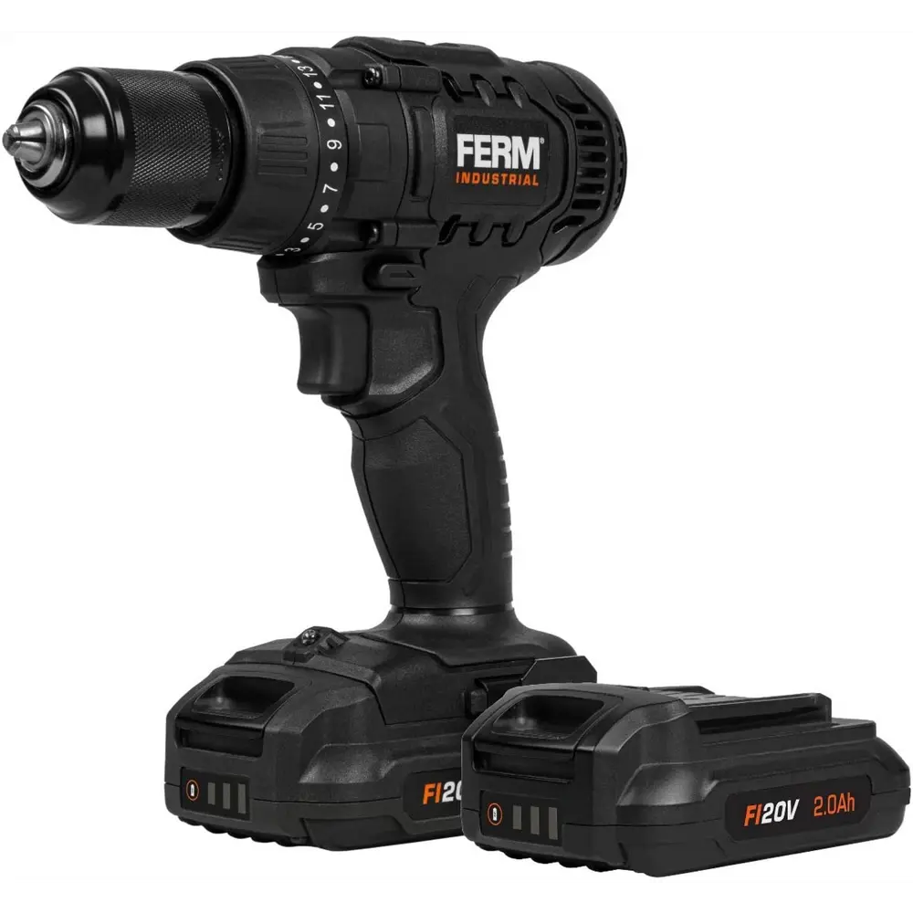 Дрель-шуруповерт аккумуляторная Ferm CDM1141P, 20 В Li-ion 2x2 Ач STLM-2145444
