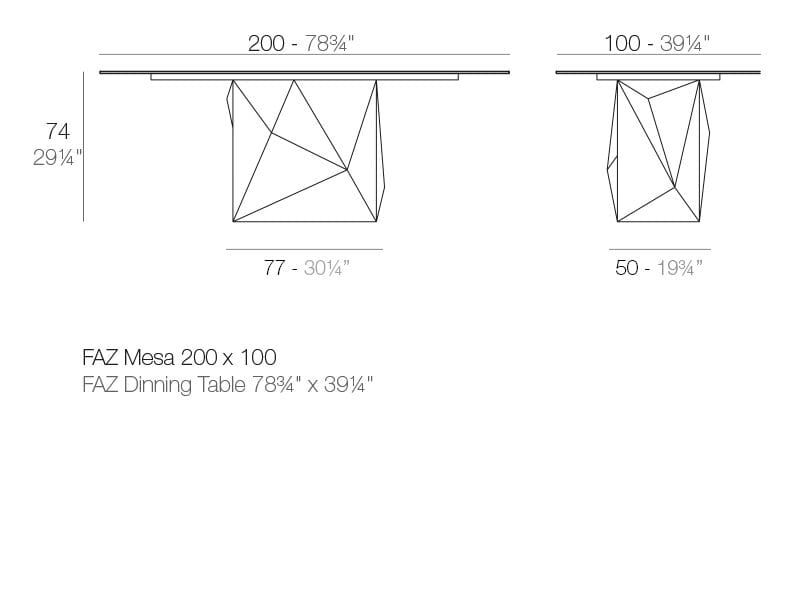 Прямоугольный садовый стол из полиэтилена Vondom Faz ARCH-00095108 - Вид №3