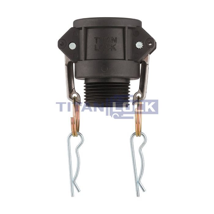 Камлок полипропиленовый тип B розетка, наруж. резьба BSP 2 1/2", TL250BPP TITAN LOCK 