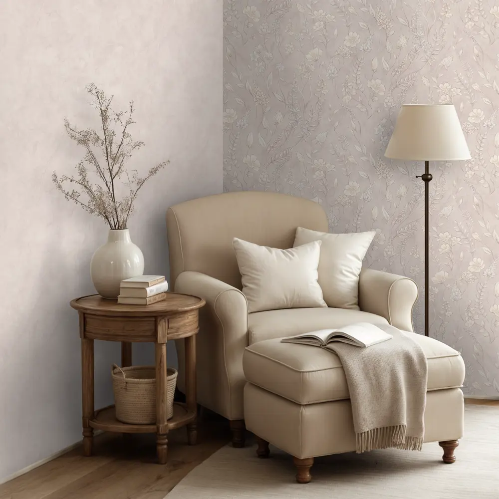 Обои флизелиновые Euro Decor Meadow бежевые 1.06 м ED7326-01 89441563 STLM-2177948 - Вид №5