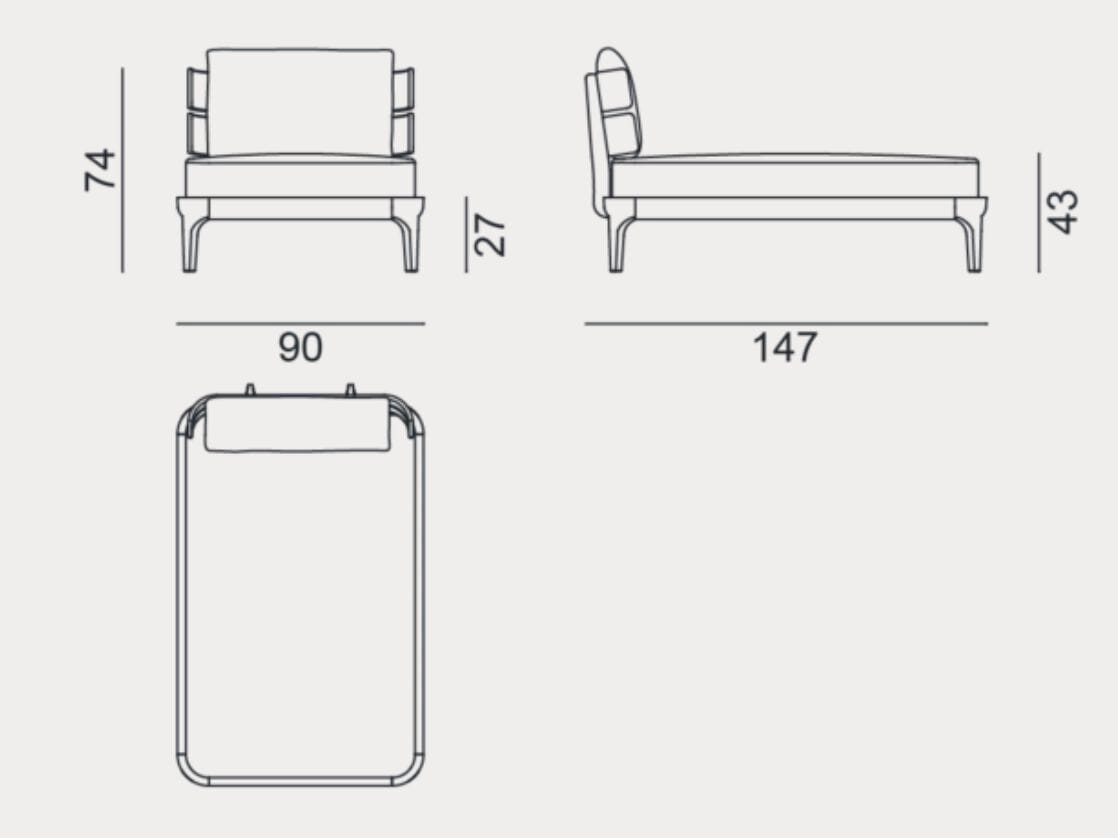 Chaise longue in teak Gervasoni Gervasoni Outdoor ARCH-00030990 - Вид №2