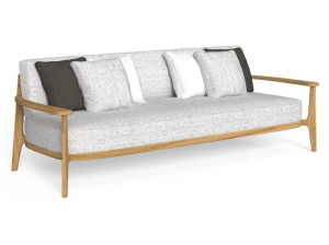 3-местный диван из ткани и тика