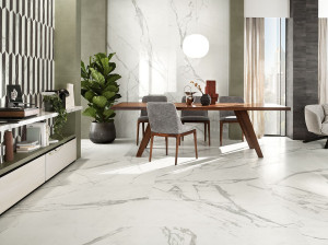 Пол / керамогранит с мраморным эффектом