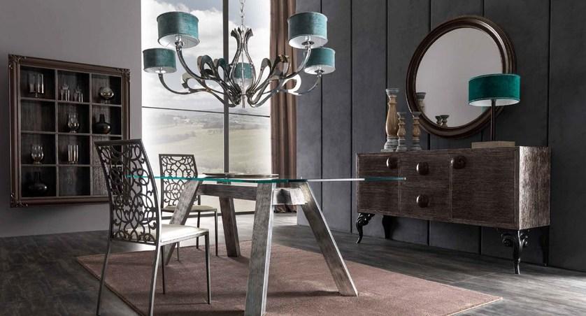 CorteZari Прямоугольный стеклянный стол Zoe gold 253-vr9 - Вид №1