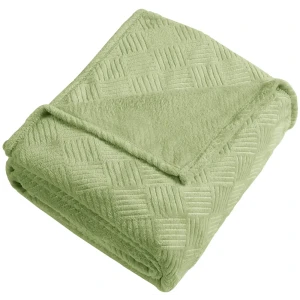 Плед Irkutsk 180x200 см велсофт цвет зеленый