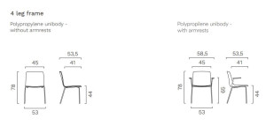 Пластиковый штабелируемый стул с подлокотниками