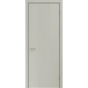 Дверь межкомнатная глухая Вилия 90x220 см эмаль цвет шелк с замком и без петель 89464700 STLM-2163859