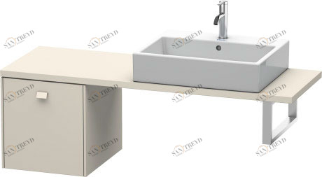 BR512109191 Brioso Шкафчик для компактной консоли Серо-коричневый декор Duravit