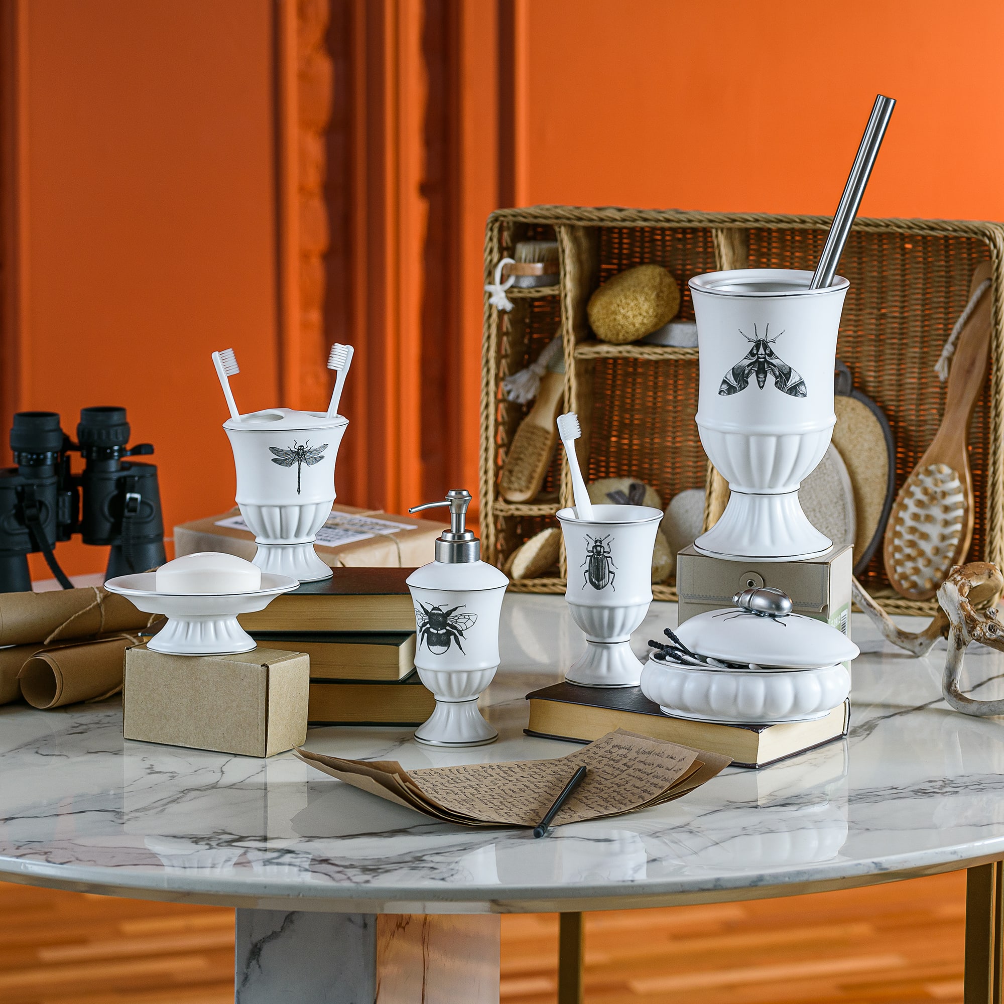 89097070 Шкатулка для ватных палочек цвет белый Buzz Fauna Santreyd  - Вид №5