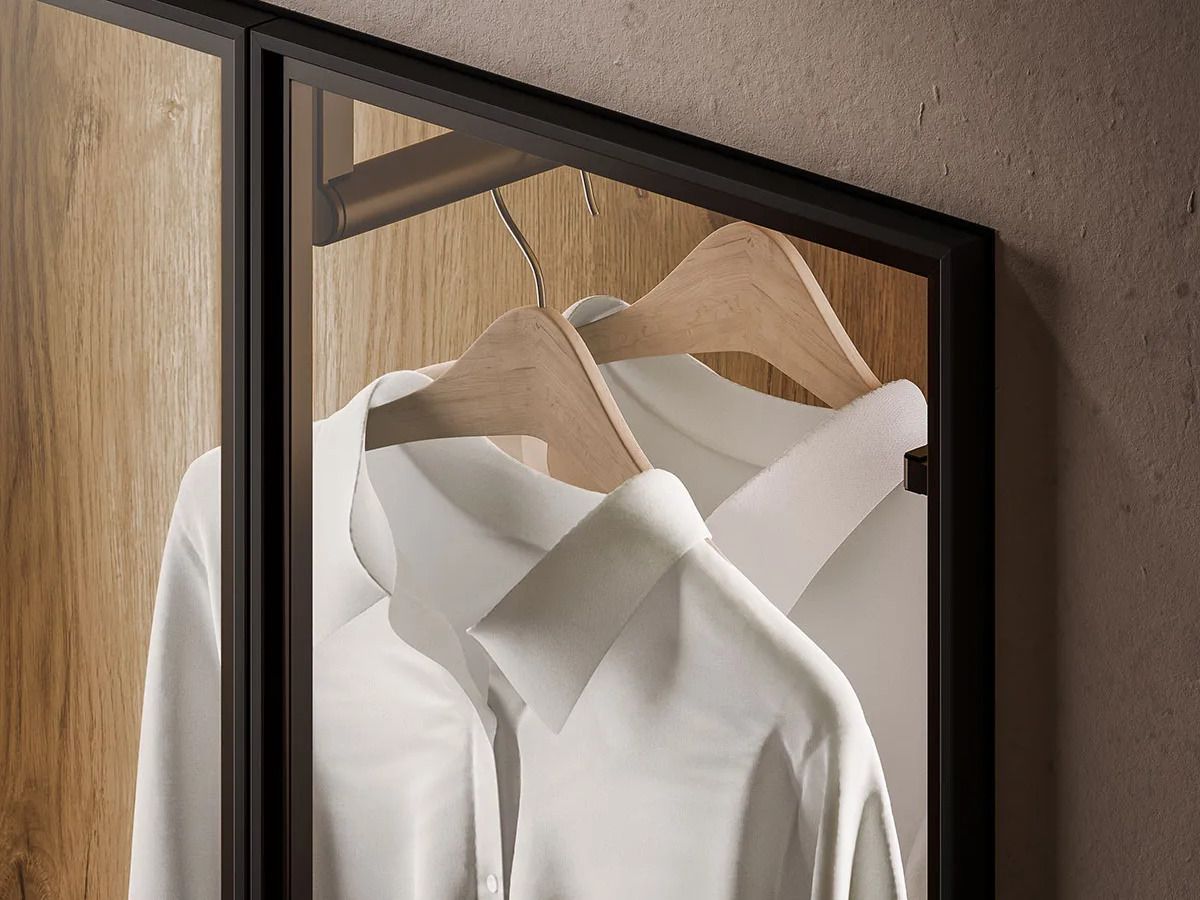 Встраиваемый деревянный шкаф для ванной комнаты с дверцами Inbani слой ARCH-00109465 - Вид №1