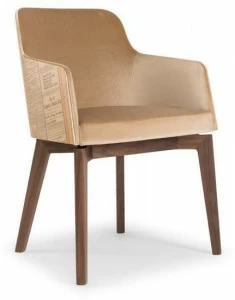 Riccardo Rivoli Мягкое кожаное кресло с подлокотниками Marlène