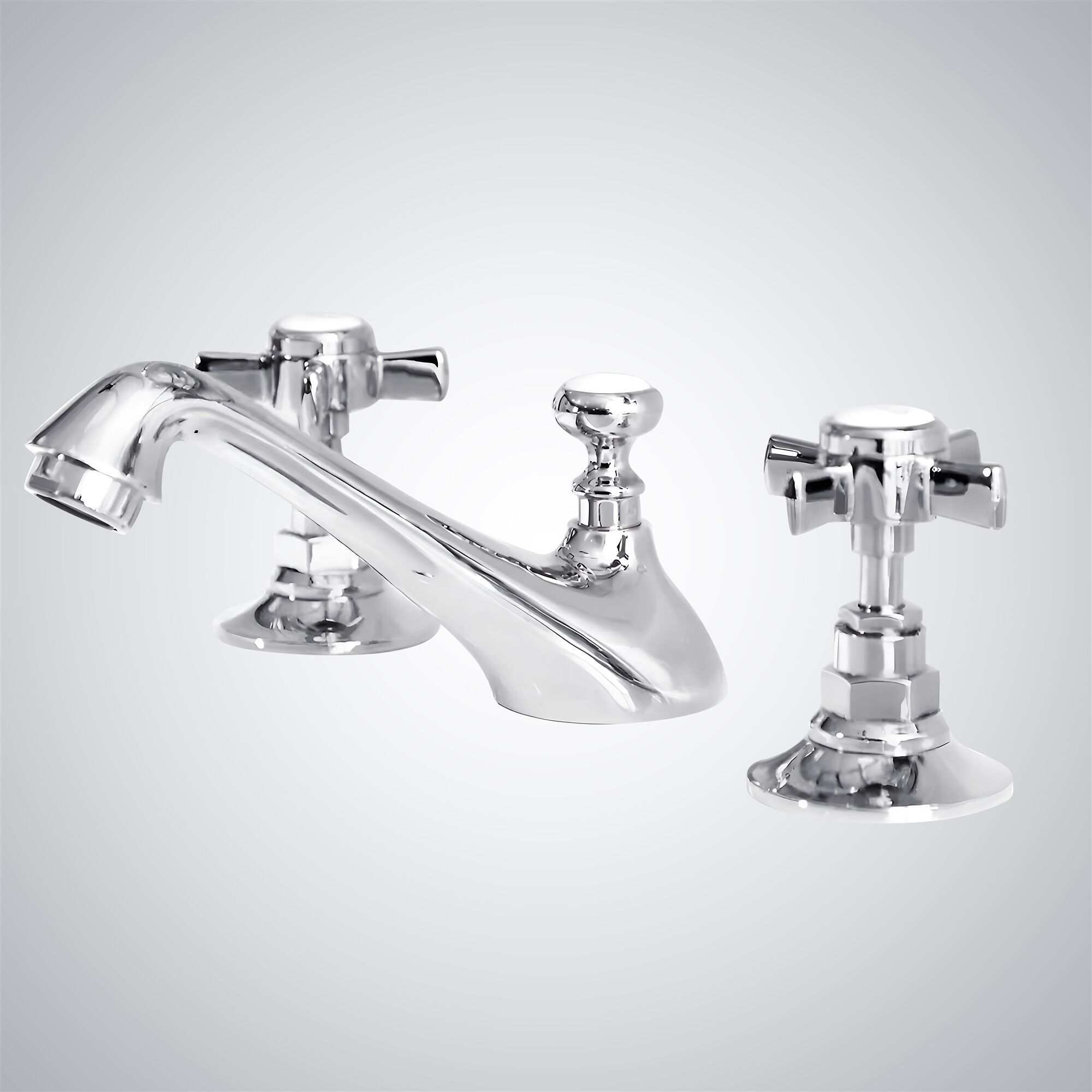 Смеситель для раковины с 3 отверстиями для пола с отдельными розетками Fontana Showers LACQ ARCH-00083608 - Вид №2