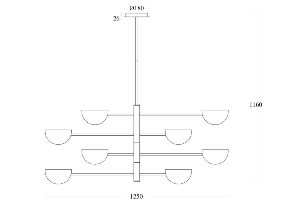 Металлическая люстра Maytoni Mollis ARCH-00100509 - Вид №5