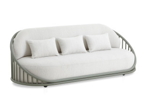 3-местный тканевый и алюминиевый садовый диван