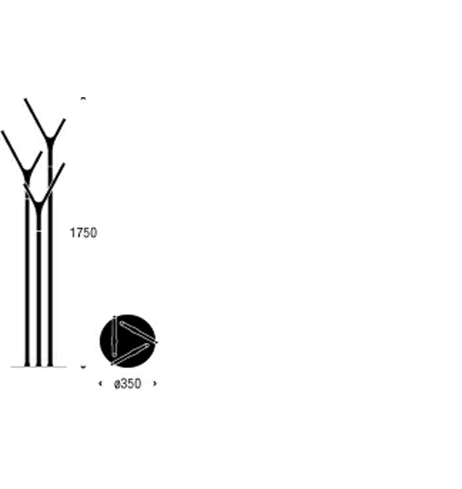 FROST WISHBONE Подставка для прихожей » черный / медный Сталь Черный / медь W1001-CB  - Вид №2