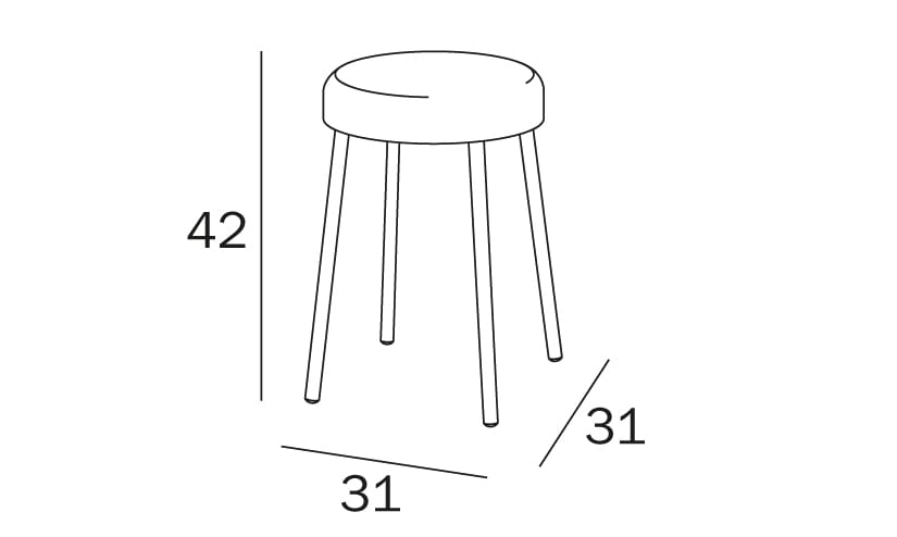 Стул для ванной из смолы INDA® Sgabello per bagno ARCH-00050849 - Вид №2