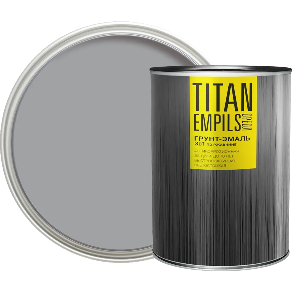 Грунт-эмаль по ржавчине Ореол Titan цвет серый 0.9 кг STLM-2153510