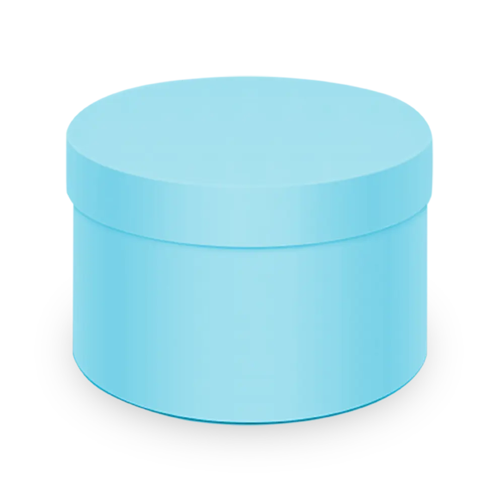 Коробка подарочная Симфония ø21 h12 см цвет голубой STLM-2011699