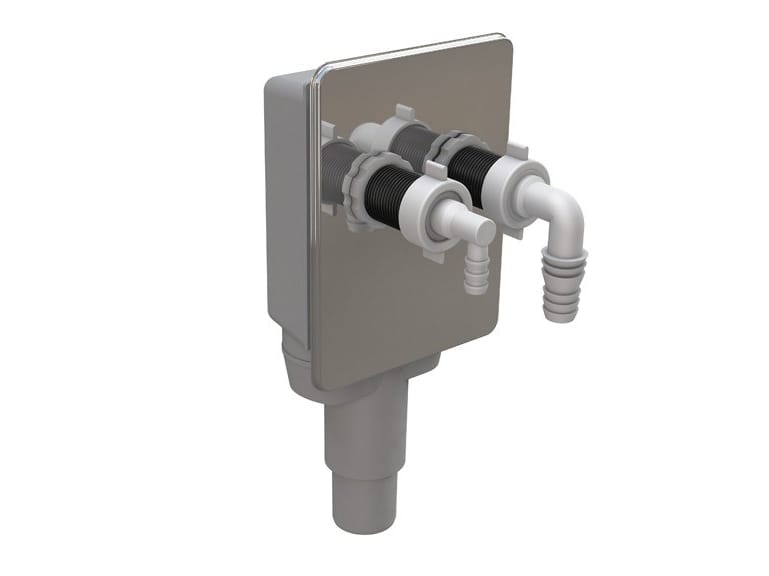 Двойной встраиваемый сифон для слива бытовой техники Bonomini Bibox ARCH-00024385