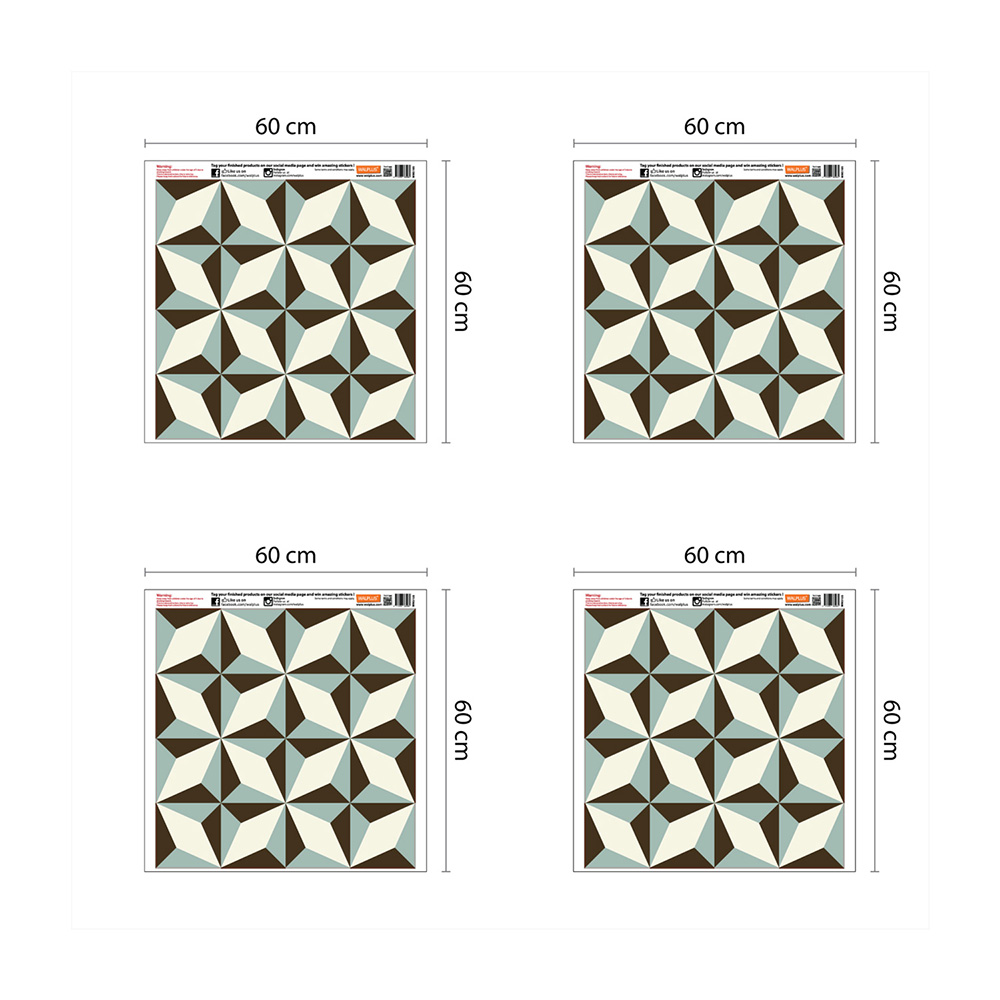 Декор для стен North Star Pattern 4 листа Walplus WM5105X4 - Вид №2