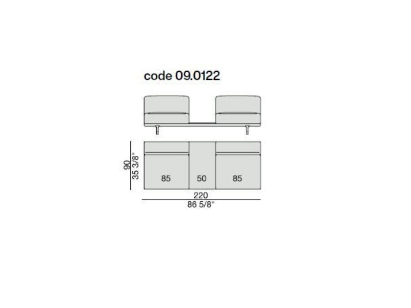 Тканевый диван с отсеком для хранения Porada Soul ARCH-00136846 - Вид №7