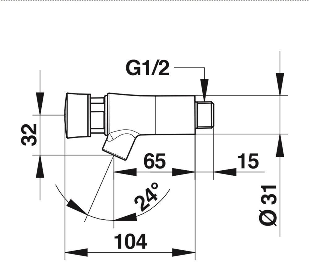 Настенный порционный кран Presto NEO 66005 66005.0 - Вид №1