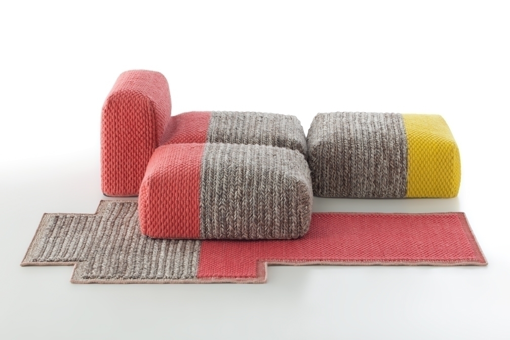 007312 Пуф модульный Plait Coral GAN Mangas Space  - Вид №3