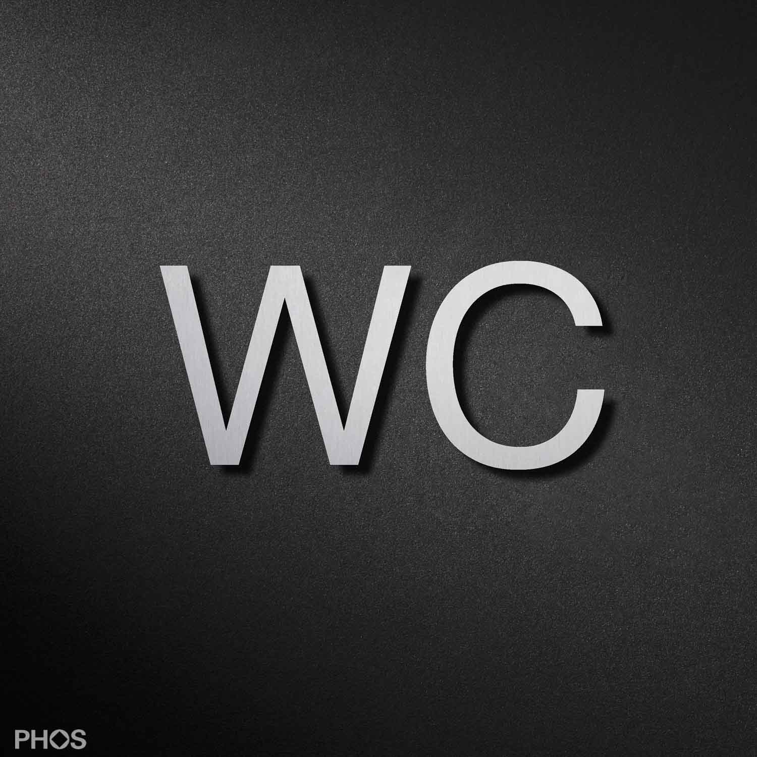 B0101-40 Надпись wc, высота крышки 40 мм PHOS 