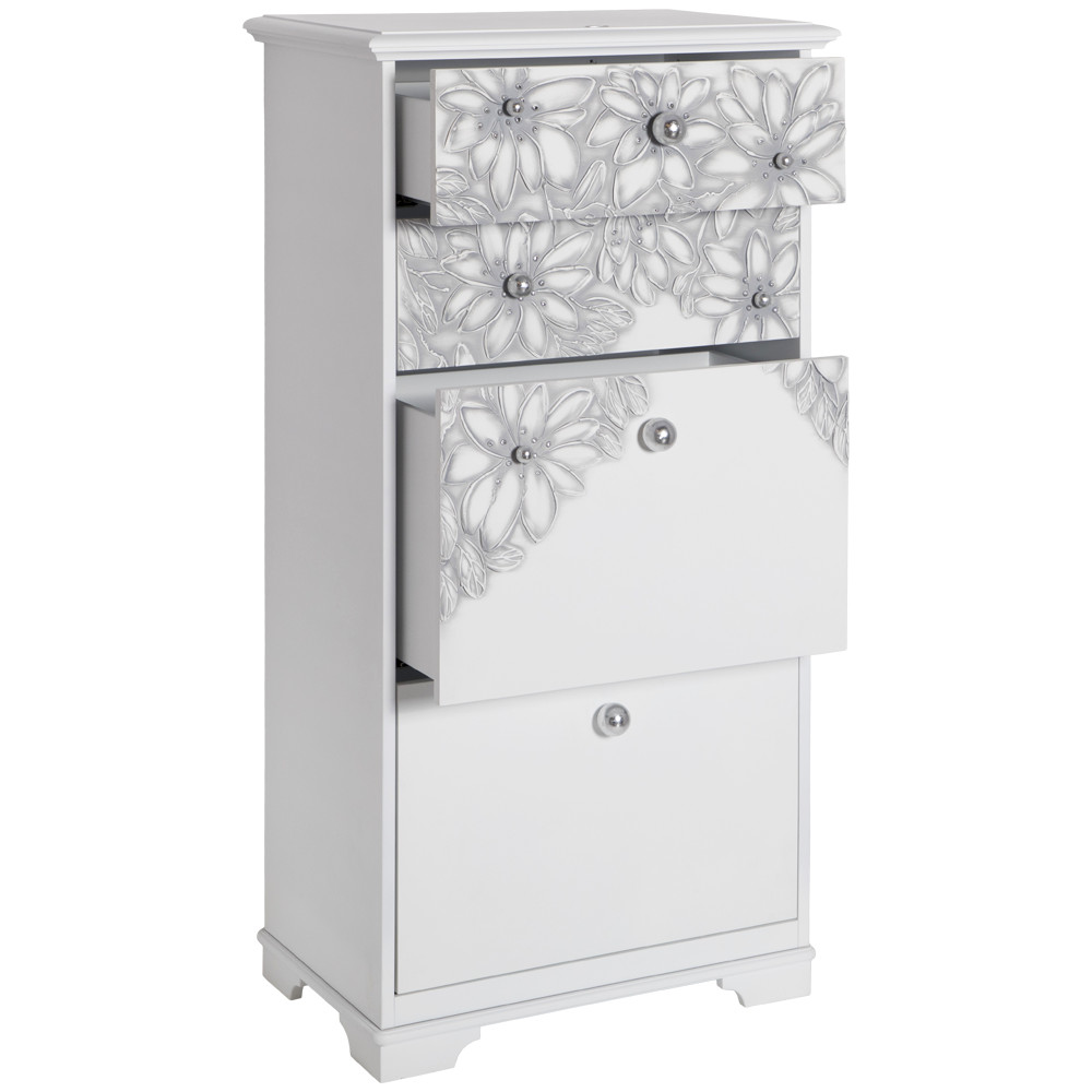 11619 Комод Терра-4 (с 4-мя ящиками) Айс Античное серебро BOGACHO 4627196590434 - Вид №2